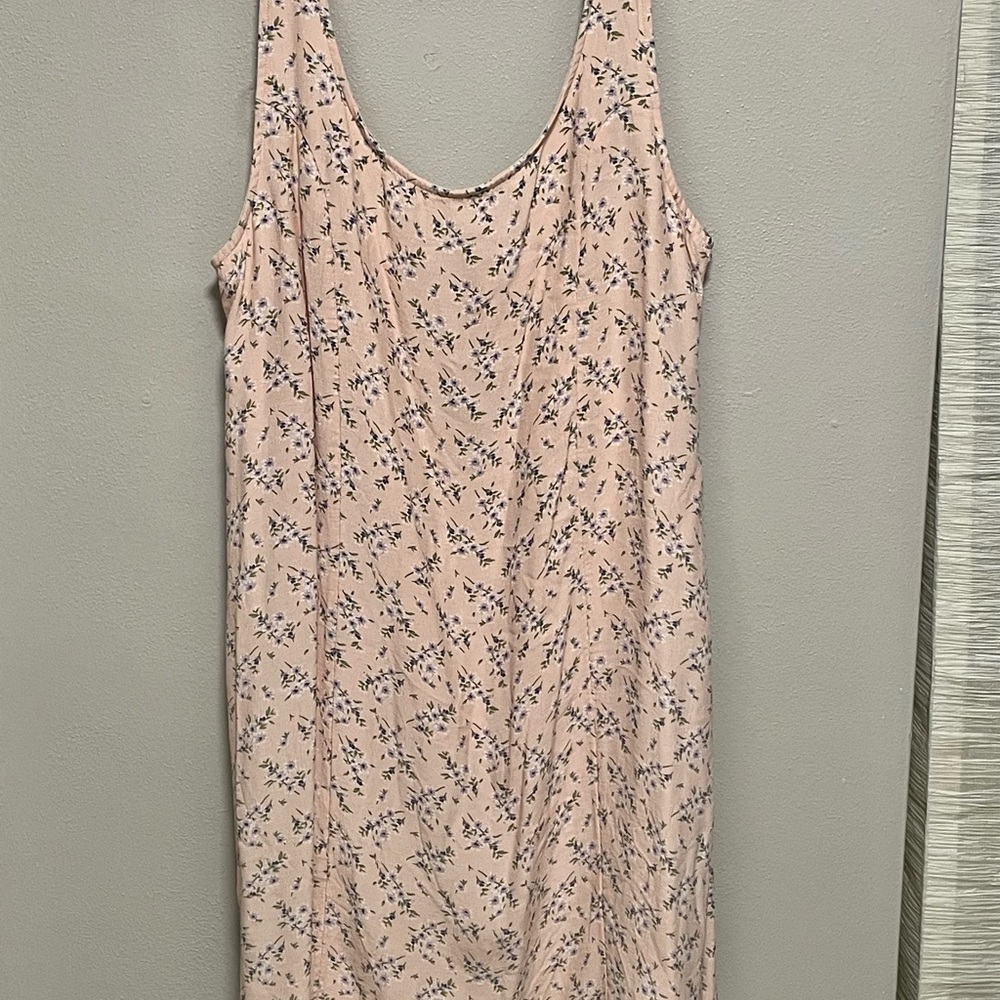 American Eagle Pink Floral Dress size large - Picture 9 of 15